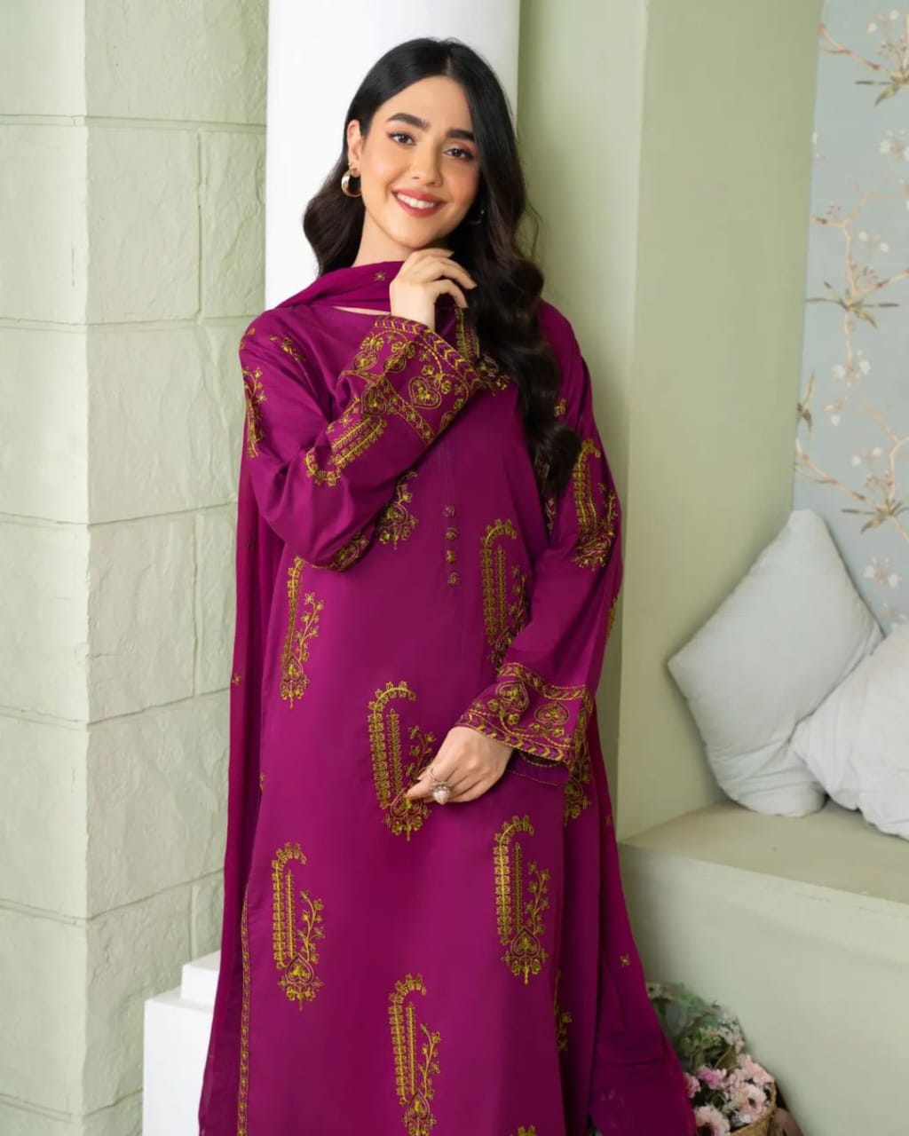 JASMINE – Embroidered Long Length 2PC