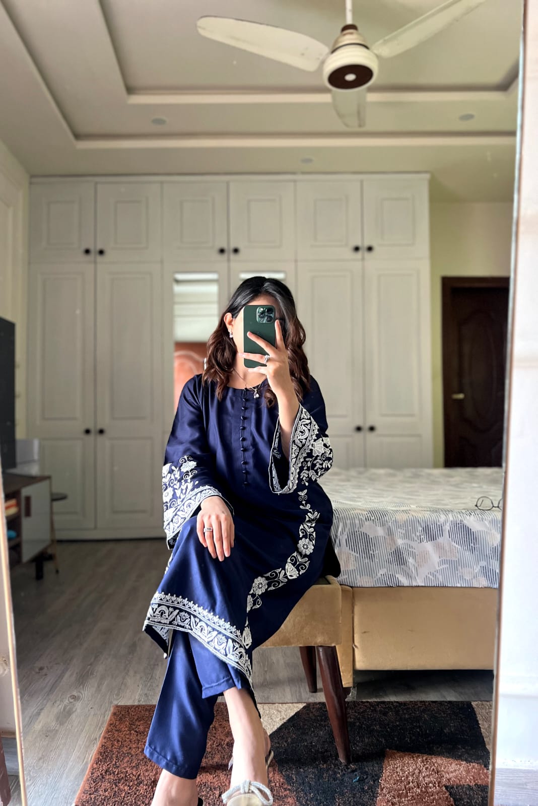 ARZU – Embroidered Long Length 2PC