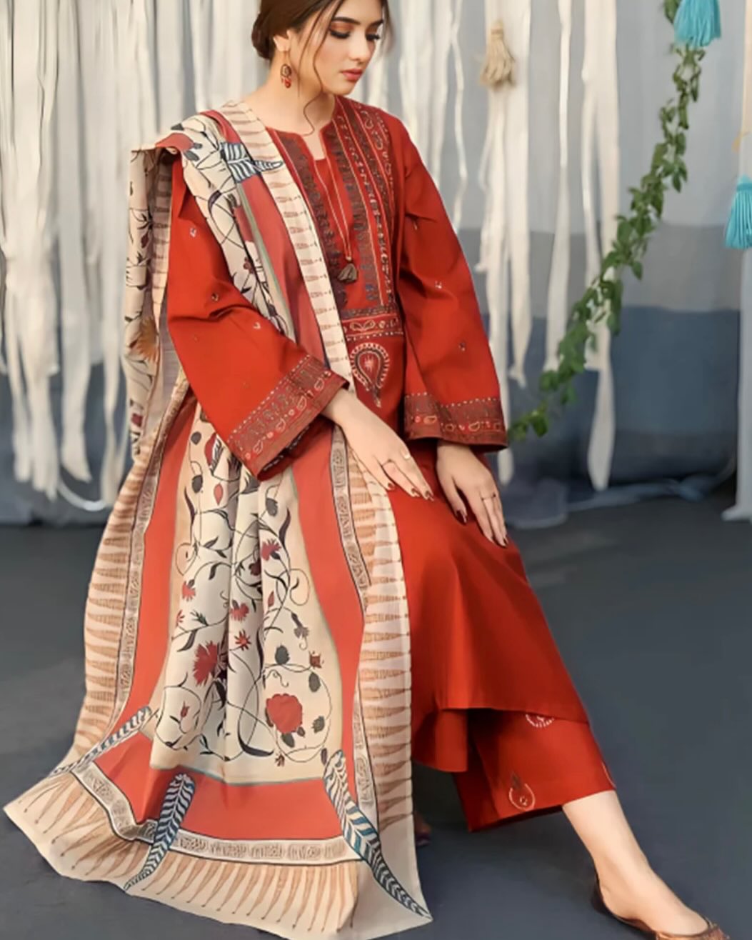 AYAT - Embroidered 3PC Suit