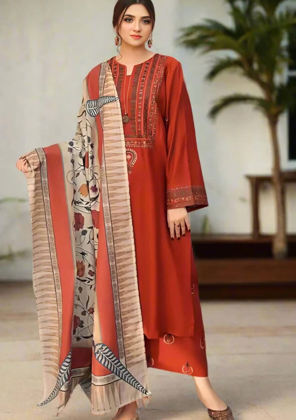 AYAT - Embroidered 3PC Suit