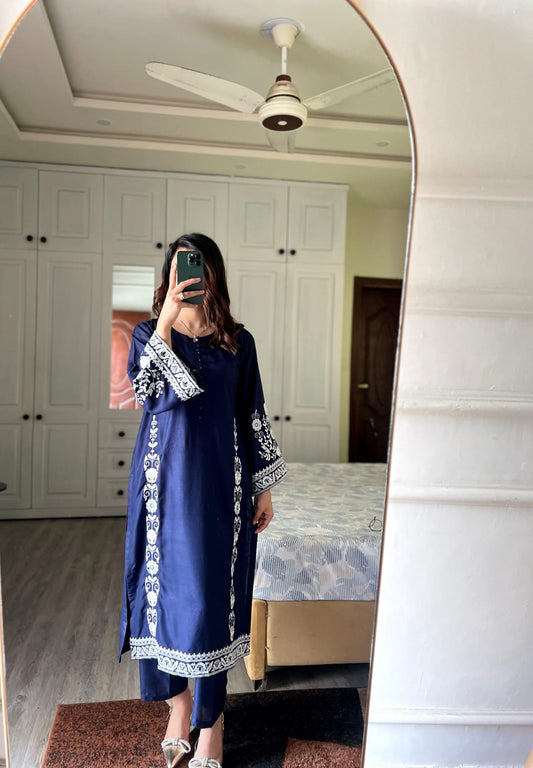 ARZU – Embroidered Long Length 2PC